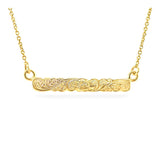 14K Hawaiian Horizontal Pendant Puanani