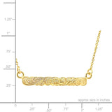 14K Hawaiian Horizontal Pendant Puanani