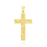 14K Hawaiian Cross Pendant - Scroll Only