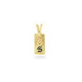14K Hawaiian Initial Pendant - 7mm