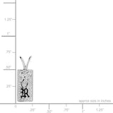 Sterling Silver Hawaiian Initial Pend - 7mm