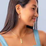 14K Hawaiian Vertical Pendant - Maile Mystique