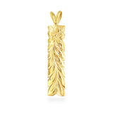14K Hawaiian Vertical Pendant - Maile Mystique