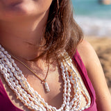 14K Hawaiian Vertical 8mm Pendant - Pua Li'i Queen