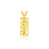 14K Hawaiian Vertical 8mm Pendant - Pua Li'i Emma