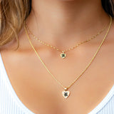 14K Hawaiian Heart Initial Pendant - 12mm