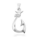 Sterling Silver Hawaiian Makau Pendant -  Lrg