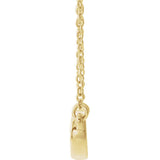 14K Hawaiian Horizontal Scroll Pendant - Pūheheo