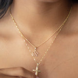 14K Plumeria Pendant - Cut Out Pointed Petals