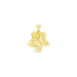 14K Plumeria Pendant - Wild 10mm