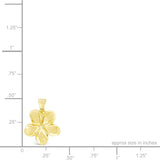 14K Plumeria Pendant - Wild 10mm