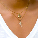 14K Plumeria Pendant - Wild 14mm
