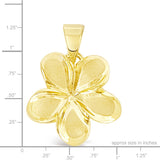 14K Plumeria Pendant - Wild 28mm