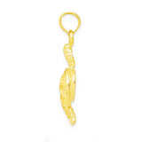 14K Hawaiian Sea Turtle Pendant  - 13mm