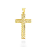 14K Hawaiian Cross Pendant - Maile Lrg