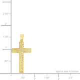 14K Hawaiian Cross Pendant - Maile Lrg