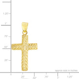14K Hawaiian Cross Pendant - Maile  Med