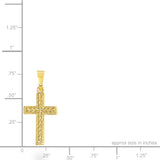 14K Hawaiian Cross Pendant - Maile   Sml