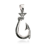 Sterling Silver Hawaiian Makau Pendant - Engraved