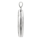 Sterling Silver Locket Oval Pendant