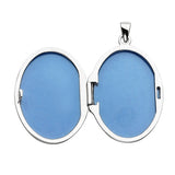 Sterling Silver Locket Oval Pendant