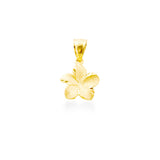 14K Plumeria Pendant - Icicle 10mm
