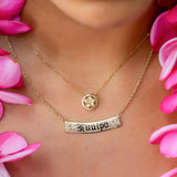 14K Plumeria Pendant - Wild Slider