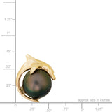 14K Tahitian Pearl Pendant Dolphin