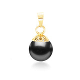 14K Tahitian Pearl Pendant Filigree