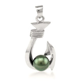 Sterling Silver Tahitian Pearl Pendant - Makau