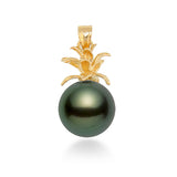 14K Tahitian Pearl Pendant Pineapple