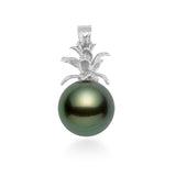 Sterling Silver Tahitian Pearl Pendant - Pineapple