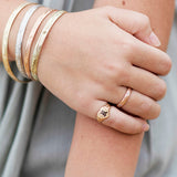 14K Hawaiian Initial Ring -  Heart 10mm