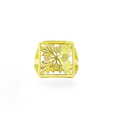 14K Hawaiian Quilt Ring - Ulu 15mm