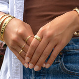 14K Hawaiian Diamond Ring - Maile Bezel