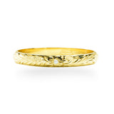 14K Hawaiian Diamond Ring - 4mm