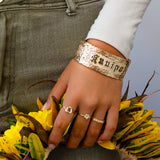 14K Hawaiian Initial Ring - Split Heart