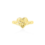 14K Hawaiian Heart Ring - Split Heart