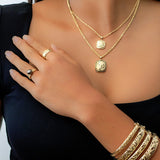 14K Tahitian Pearl Ring - Tahitian Breeze