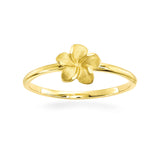 14K Plumeria Ring - Icicle 8mm