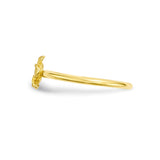 14K Plumeria Ring - Icicle 8mm