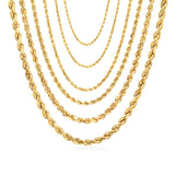 Diamond Cut Rope Chain - 14K