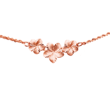 14K Plumeria Necklace - 3 Flower