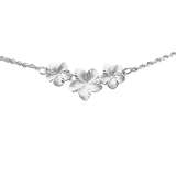 14K Plumeria Necklace - 3 Flower