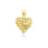 14K Hawaiian Heart Queen Emma Pendant