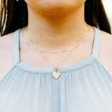 14K Hawaiian Heart Queen Emma Pendant