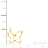 14K Pulelehua Butterfly Pendant - 15mm
