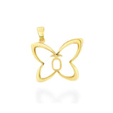 14K Pulelehua Butterfly Pendant - 18mm