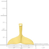 14K Hawaiian Whale's Tail Slider Pendant