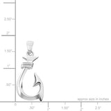 Sterling Silver Hawaiian Makau Pendant -  Lrg